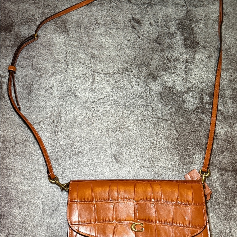 Coach Tan Leather Crossbody Bag
